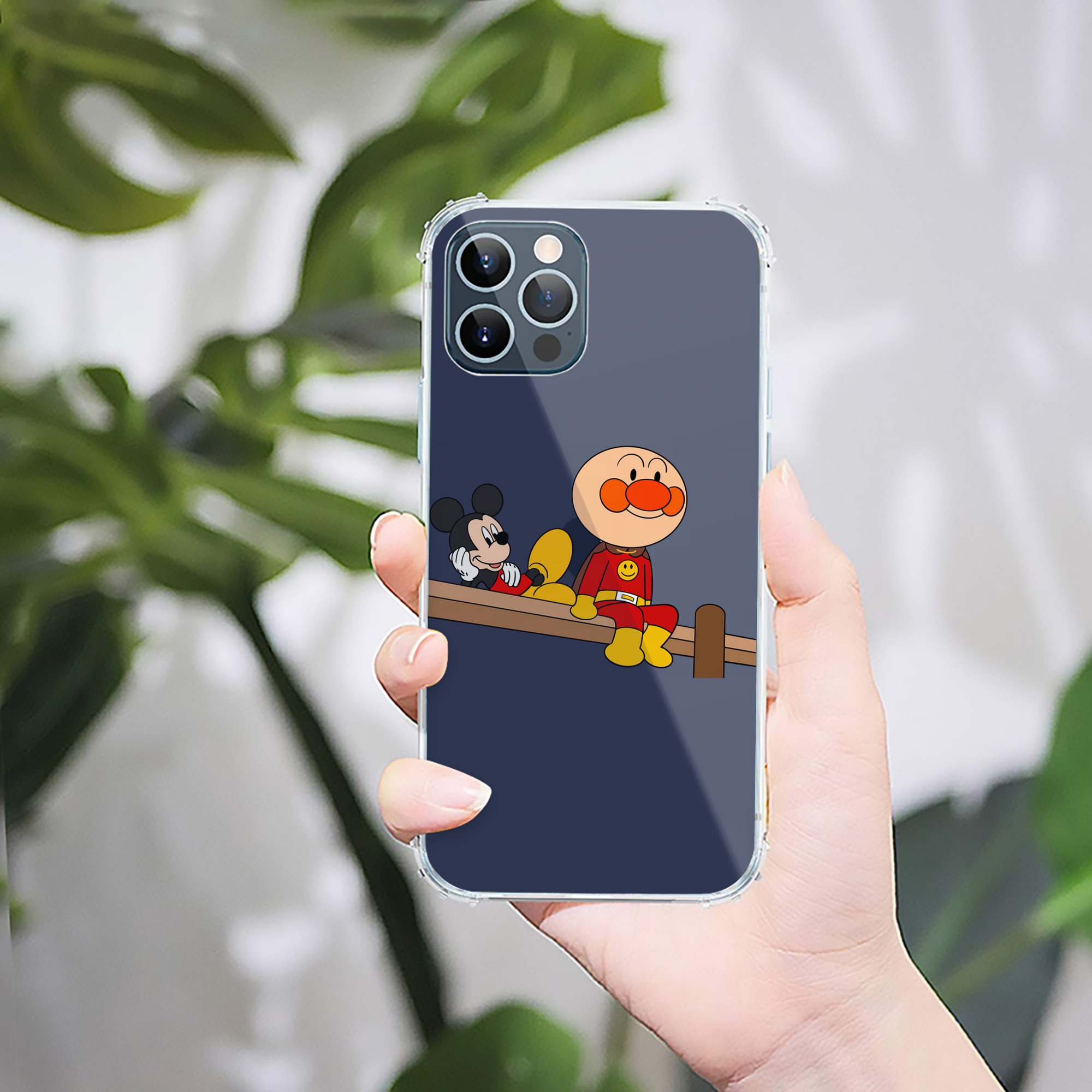 （画像用） アンパンマン Anpanman 【iPhone 12シリーズ対応】透明スマホケース（クリアソフトケース）